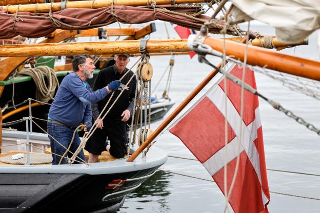 En række skibe anløb i løbet af mandag Løgstør. <i>Foto: Henrik Bo</i>