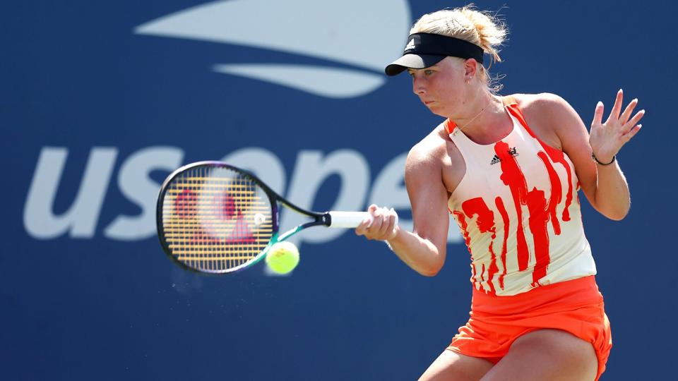 Clara Tauson tabte for nylig i første runde af US Open, hvor billedet her er fra. Samme skæbne led danskeren i WTA-turneringen i slovenske Portoroz. <i>Mike Stobe/Ritzau Scanpix</i>