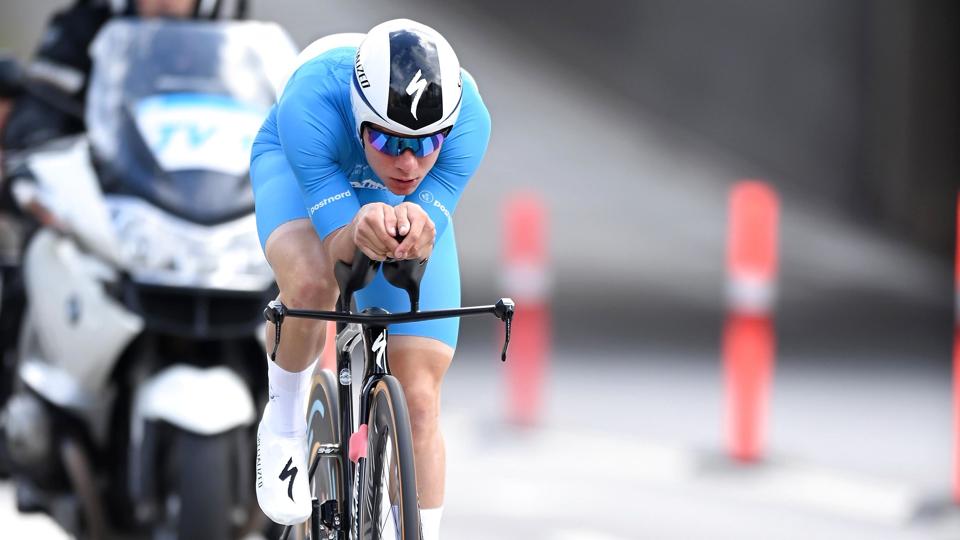 Remco Evenepoel vandt enkeltstarten på Frederiksberg, da kommunen senest lagde veje til afslutningen på cykelløbet i 2021. <i>Thomas Sjørup/Ritzau Scanpix</i>