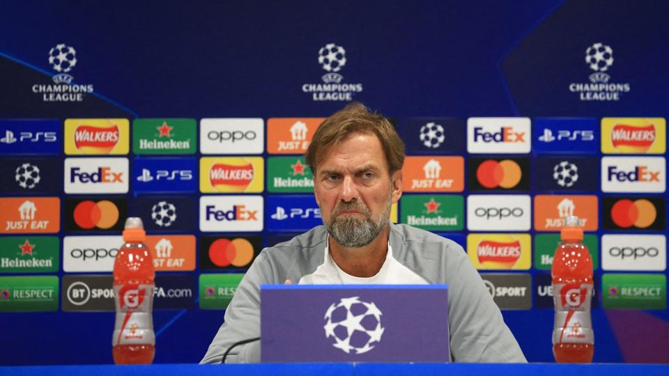 Liverpools manager, Jürgen Klopp, holdt mandag pressemøde forud for tirsdagens anden gruppekamp i Champions League mod Ajax Amsterdam. <i>Lindsey Parnaby/Ritzau Scanpix</i>