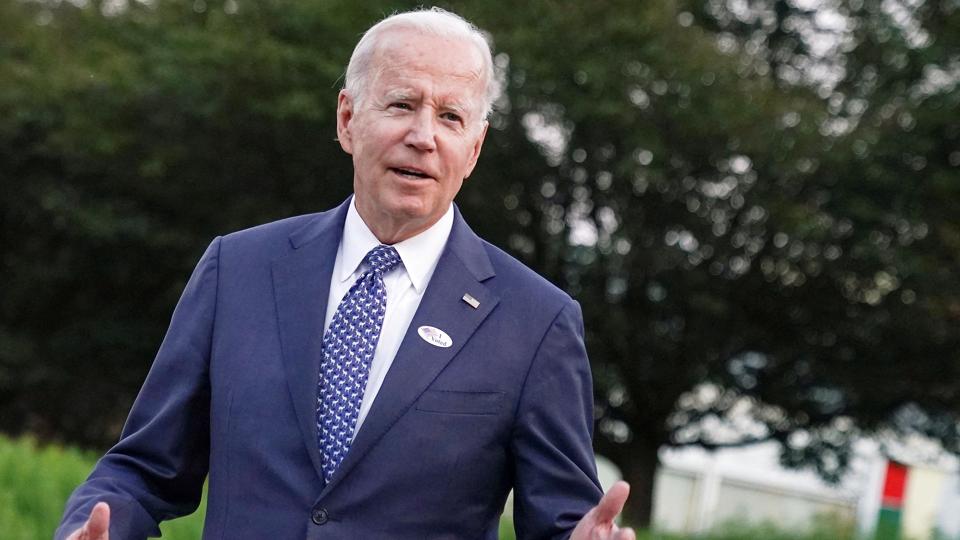 USA's præsident, Joe Biden, svarede tirsdag på spørgsmål om krigen i Ukraine under et besøg i delstaten Delaware. <i>Kevin Lamarque/Reuters</i>