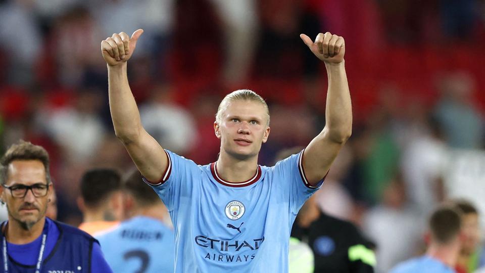 Erling Haaland har scoret 12 mål i blot 8 kampe, siden han er skiftet til Manchester City. <i>Thomas Coex/Ritzau Scanpix</i>