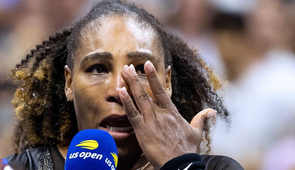 Serena Williams så ud til at tage en følelsesladet afsked med tennissporten efter sit nederlag ved US Open. <i>Corey Sipkin/Ritzau Scanpix</i>