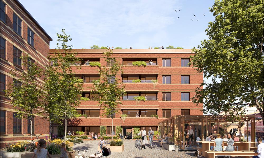 Raundahl & Moesby og Patrizia Denmark har vundet første arealsalg på Aarhus Amtssygehus med et 200 boliger stort projekt tegnet af Link Arkitektur.