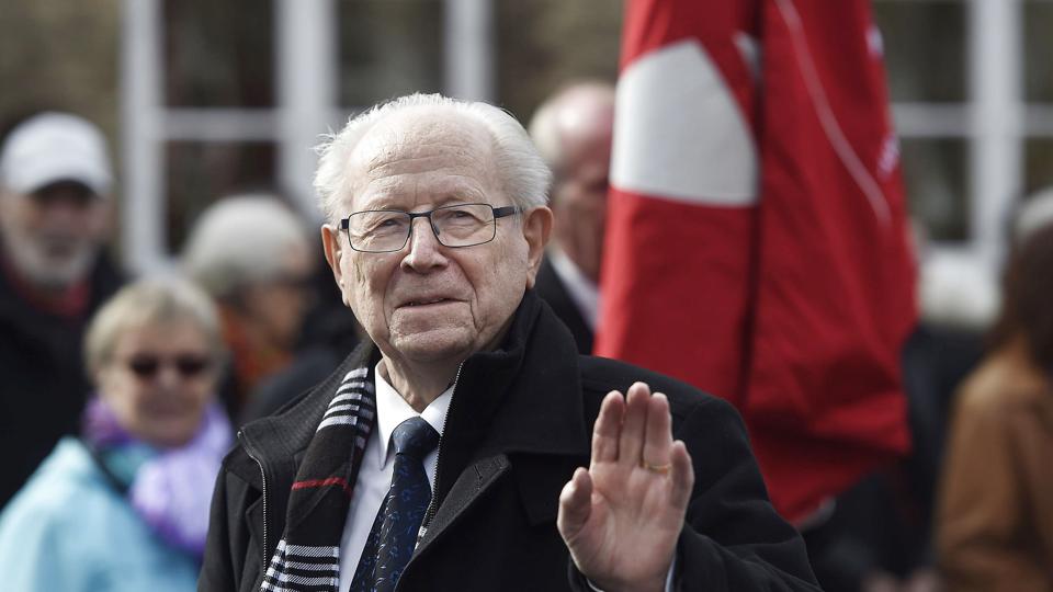 Aarhus' borgmester gennem 15 år Thorkild Simonsen bliver torsdag bisat fra Aarhus Domkirke. Han døde 4. september i en alder af 96 år. (Arkivfoto). <i>Liselotte Sabroe/Ritzau Scanpix</i>
