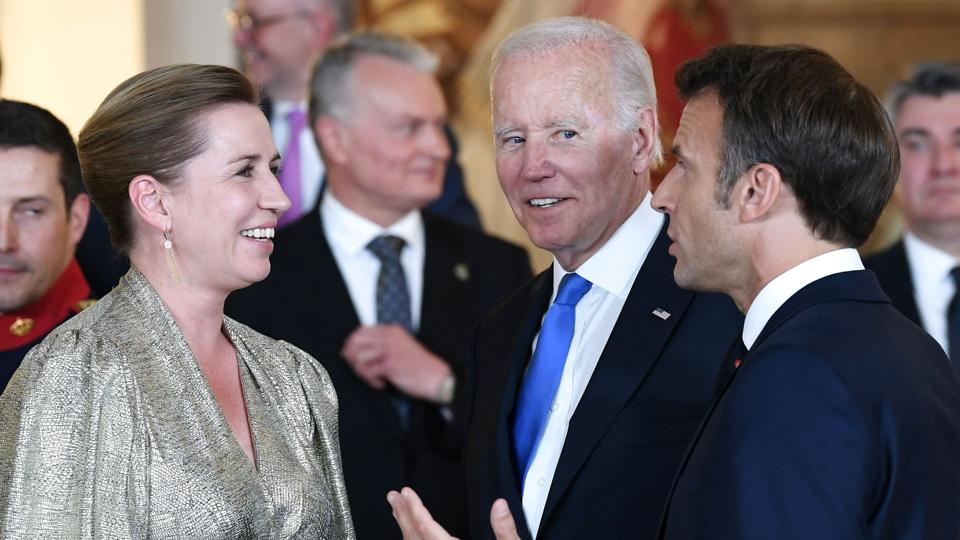 Mette Frederiksen og Joe Biden var begge til Nato-topmøde i juni i Madrid. <i>Bertrand Guay/Ritzau Scanpix</i>