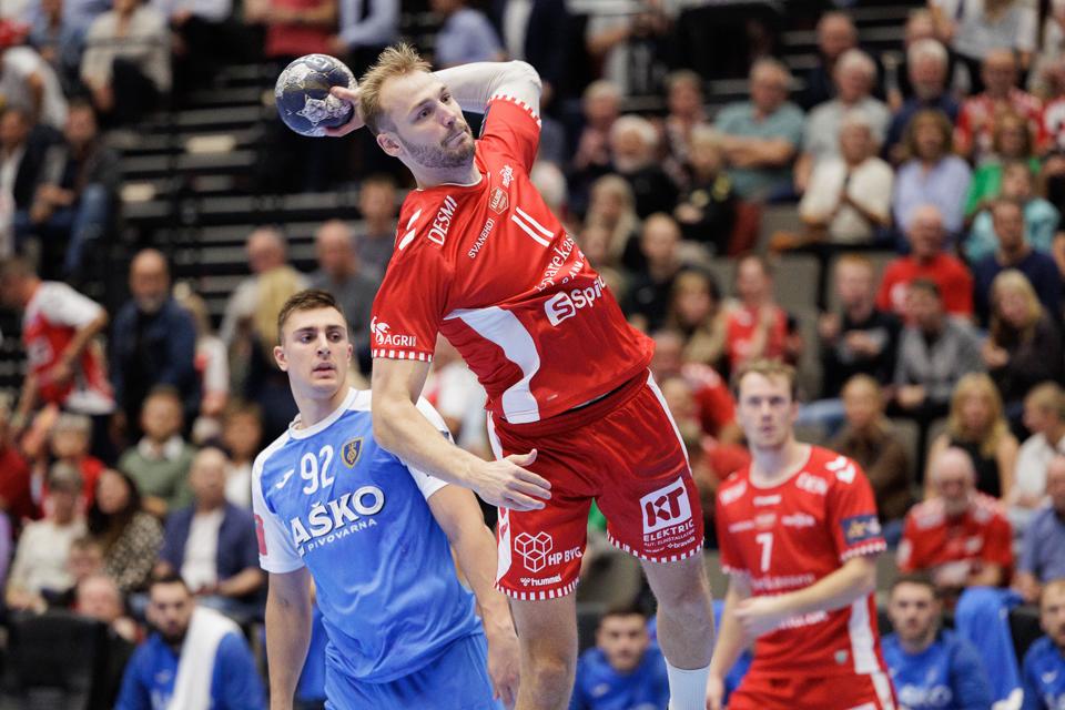 Lukas Sandell nåede at score fire mål, inden han blev skadet. <i>Foto: Henrik Bo</i>