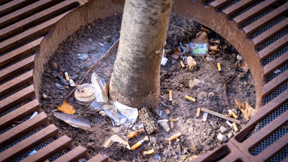 En ny bekendtgørelse fra Miljøministeriet og EU skal sætte en stopper for de mange cigaretskodder, der flyder i naturen. <i>Foto: Martél Andersen</i>