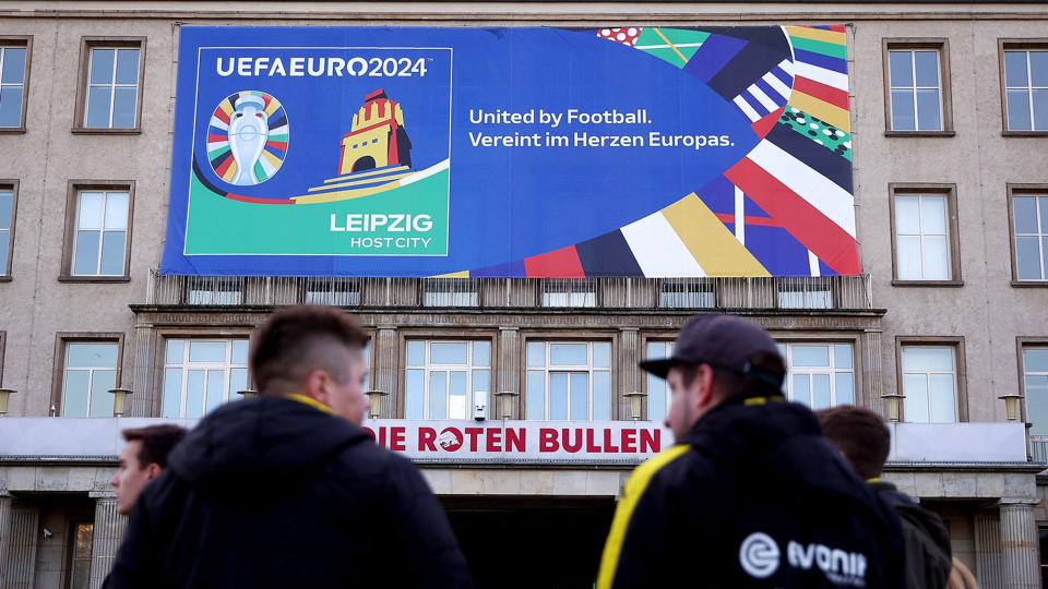 RB Leipzigs hjemmebane er ét af ti stadioner i Tyskland, der lægger græs til kampene ved EM i Tyskland i 2024. <i>Ronny Hartmann/Ritzau Scanpix</i>