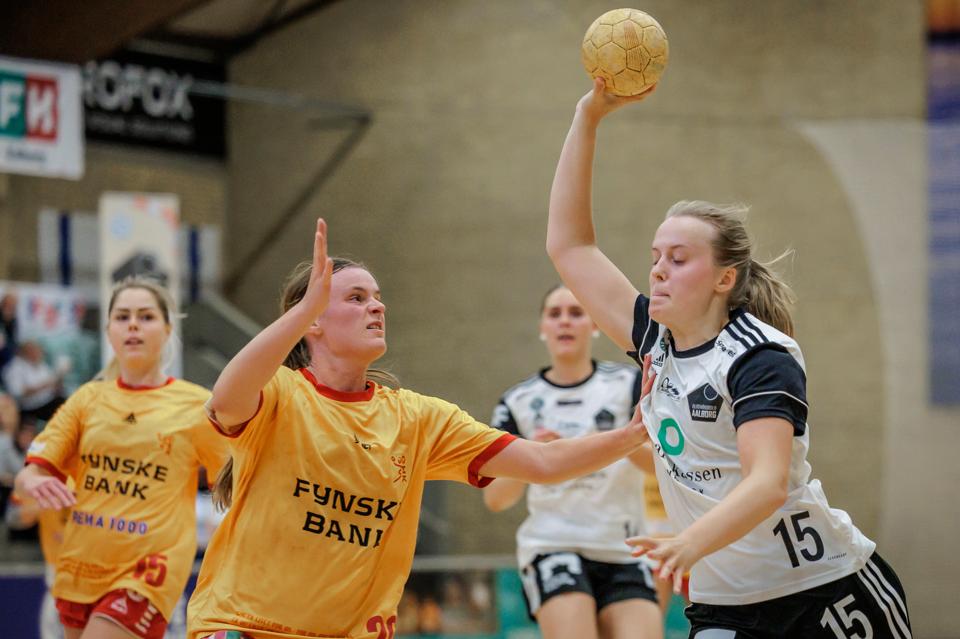 Astrid Lynnerup og EH Aalborg sikrede sig den syvende sejr i streg, da Ejstrup/Hærvejen blev besejret. <i>Arkivfoto: Martin Damgård</i>