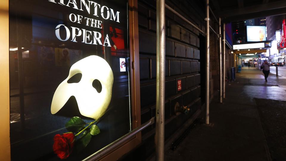 "The Phantom of the Opera" forsvinder til februar fra Broadway i New York efter 35 år med forestillinger. (Arkivfoto). <i>Kathy Willens/Ritzau Scanpix</i>