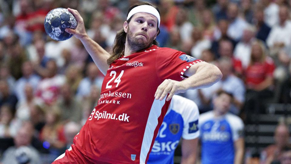 Mikkel Hansen - her i Champions League - scorede otte gange, da Aalborg slog Skjern. (Arkivfoto). <i>Henning Bagger/Ritzau Scanpix</i>