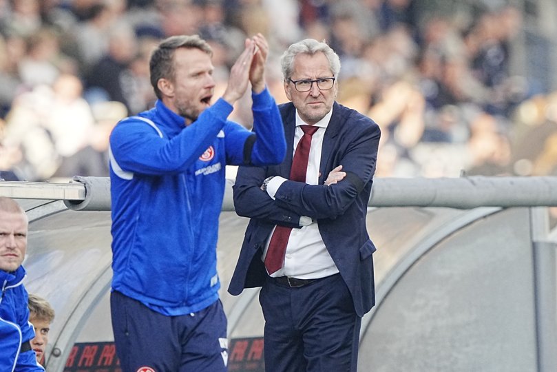 Erik Hamréns genforening med Rasmus Würtz på trænerbænken blev lige til glemmebogen. <i>Foto: Bo Amstrup/Ritzau Scanpix</i>