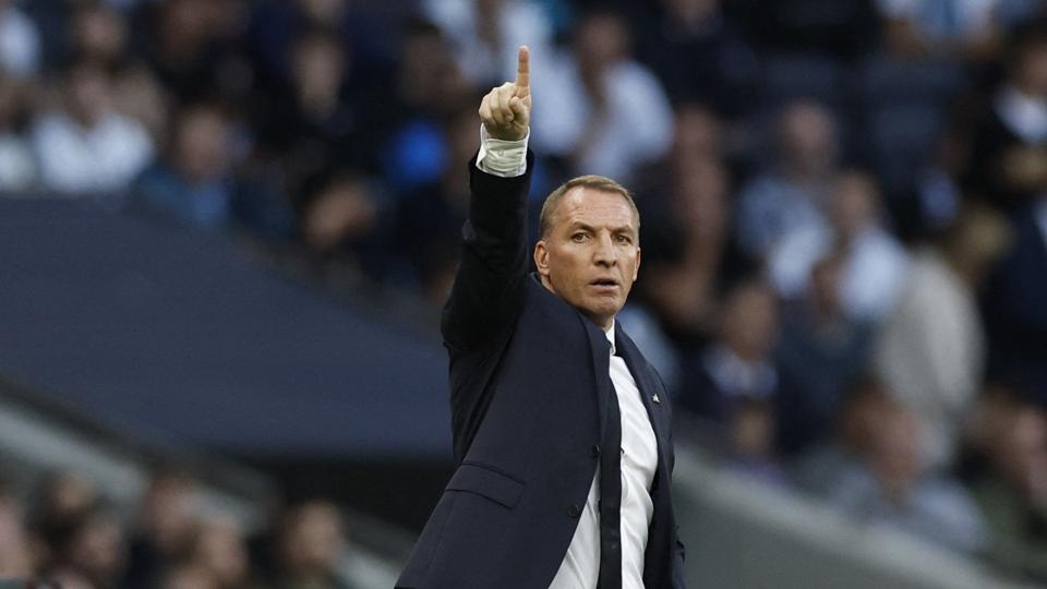 Brendan Rodgers så sit hold komme foran 1-0 tidligt i kampen mod Tottenham, men Leicester fik en lektion og tabte 2-6. <i>Peter Cziborra/Ritzau Scanpix</i>