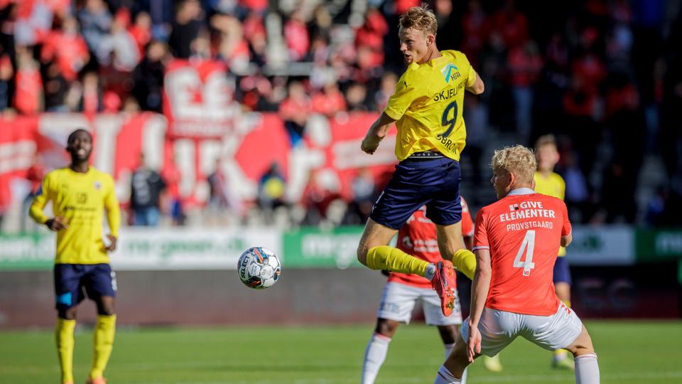 Laurs Skjellerup stemplede ind med sit første divisionsmål i Hobro-trøjen. <i>Arkivfoto: Martin Damgård</i>