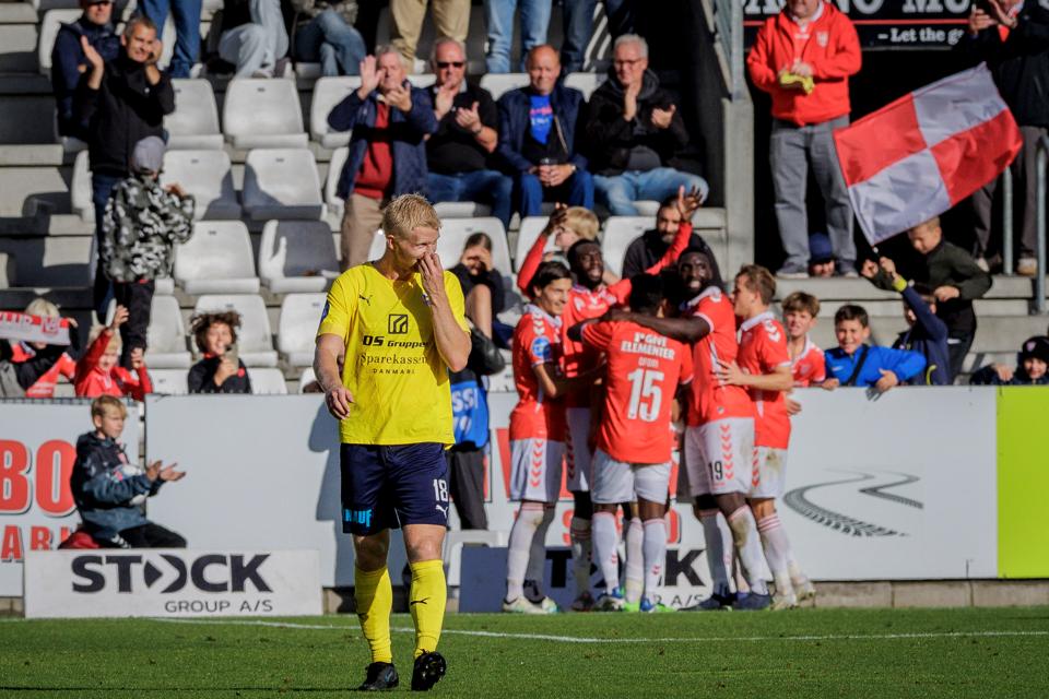 Hobro løb søndag ind i endnu et nederlag, da Vejle på hjemmebane vandt 2-0. <i>Foto: Martin Damgård</i>
