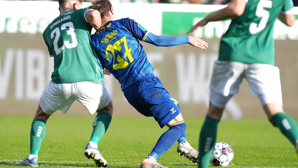 Hverken Viborg eller Brøndby fandt vej gennem modstanderens forsvar i det målløse superligaopgør i Viborg. <i>Henning Bagger/Ritzau Scanpix</i>