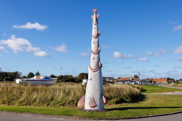 Skulpturen "Fisketotem" vil muligvis dele vandene i Øster Hurup. <i>Foto: Henrik Bo</i>
