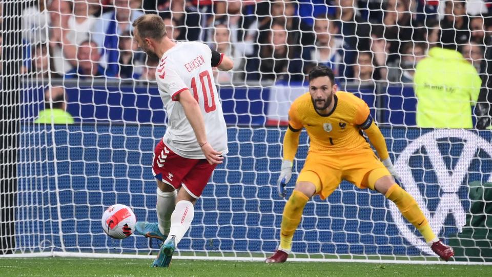 Hugo Lloris var på mål, da Danmark i juni vandt 2-1 på udebane over Frankrig. <i>Franck Fife/Ritzau Scanpix</i>