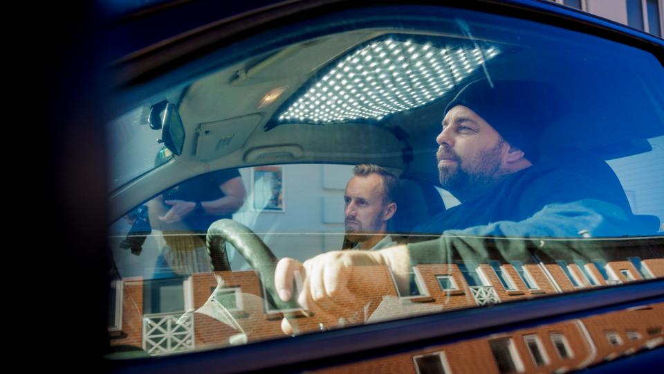 Skuespiller Henrik Sand indspiller kortfilm i Thorup. Han har selv skrevet manuskript og har hovedrollen. Fjerritslev 19. september 2022 <i>Foto: Martin Damgård</i>