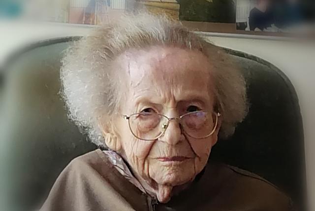 Emma Dusine Møller Fink, født Kobberøe, fylder 100 år 28. september. <i>Privatfoto</i>