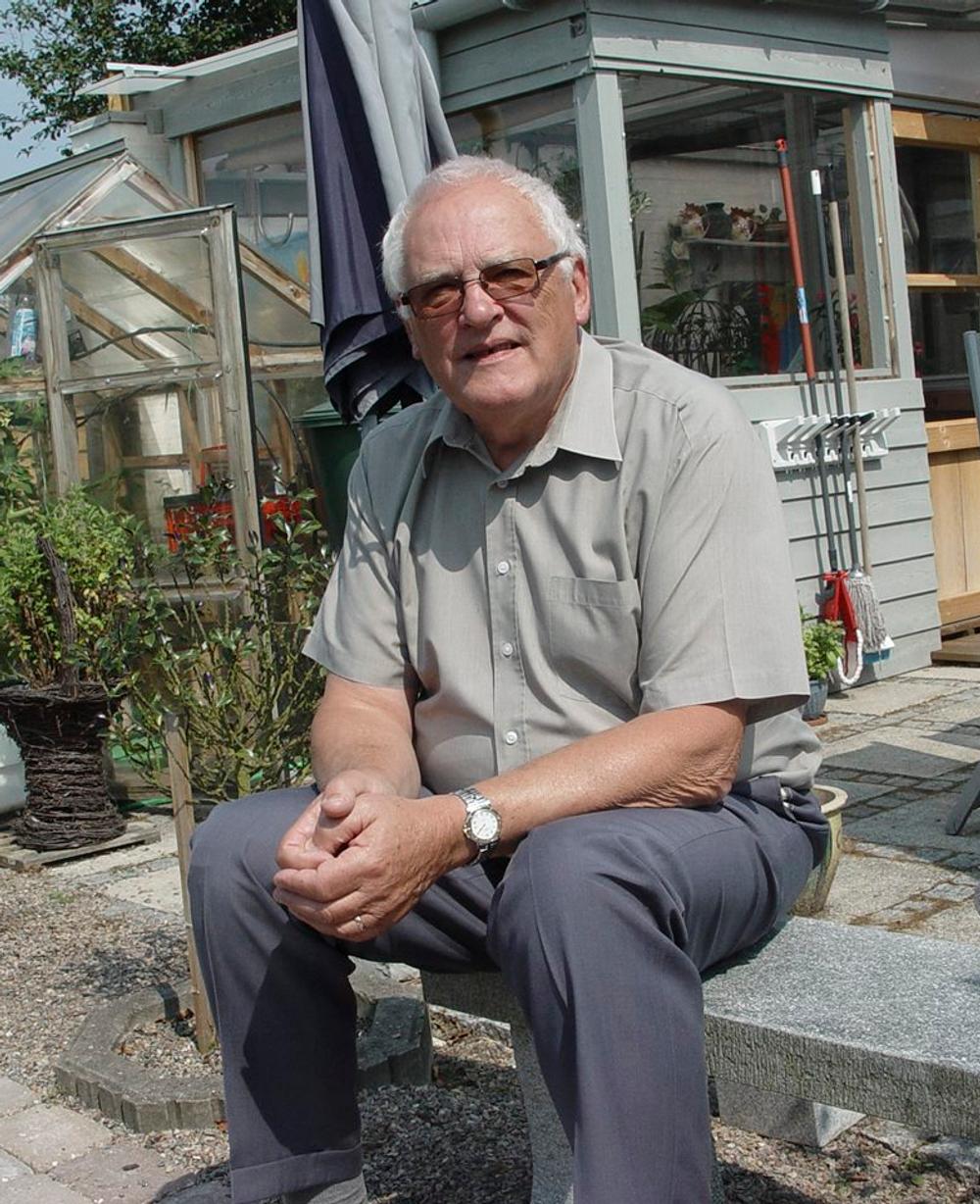 Preben Kjær boede i Store Heddinge på Stevns, hvor dette billde er taget i forbindelse med, at Preben Kjær gik på pension i 2010.