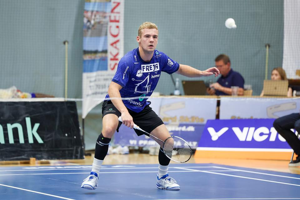 Victor Svendsen og resten af Vendsyssel Elite Badminton tog en vigtig holdsejr med på vejen mod Final 4 i Badmintonligaen. <i>Arkivfoto: Bente Poder</i>