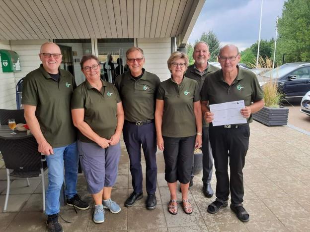 Holdet, der nu kan kalde sig Jyske Mestre, består af Niels Henrik Pedersen, Bente Kirsten Pedersen, Thorkil Bennedsen, Birte Nielsen, Richard Madsen, John Nielsen. <i>Privatfoto</i>