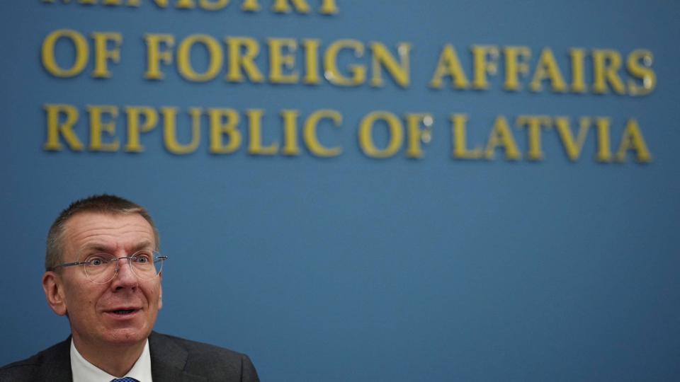 Letlands udenrigsminister, Edgars Rinkevics, har afvist at lade russere, der nægter militærtjeneste, flygte til det baltiske land. (Arkivfoto). <i>Ints Kalnins/Reuters</i>