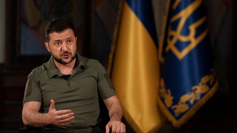 Den ukrainske præsident, Volodymyr Zelenskyj, har onsdag aften dansk tid holdt tale for ved FN's Generalforsamling. <i>Valentyn Ogirenko/Reuters</i>
