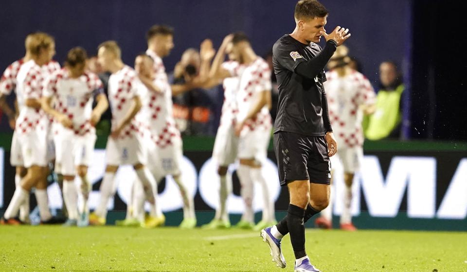 Kroatien vandt 2-1 på hjemmebane over Danmark i Nations League torsdag aften i Zagreb. <i>Liselotte Sabroe/Ritzau Scanpix</i>