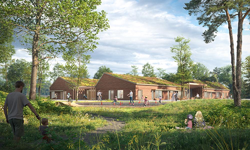 Børnehuset Engparken i Fredericia. Der er afsat 35 mio. kr. til det samlede projekt, hvoraf de 31. mio. kr. er afsat til totalentreprenøren. Børnehuset Engparken i Fredericia. Der er afsat 35 mio. kr. til det samlede projekt, hvoraf de 31. mio. kr. er afsat til totalentreprenøren.