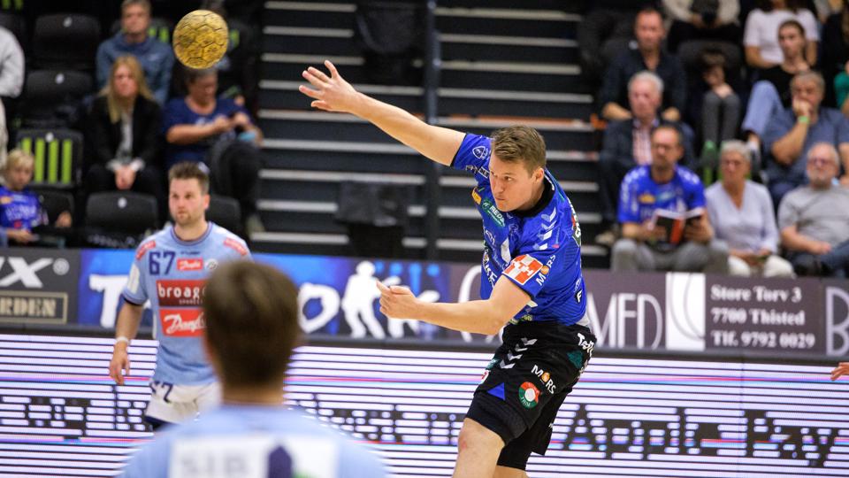 Axel Franzén stopper hos Mors-Thy Håndbold efter denne sæson. <i>Arkivfoto: Bo Lehm</i>