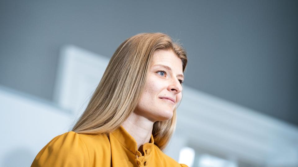 Kulturhuset skal være et samlingssted for flygtninge og fastboende ukrainere i Danmark, fortæller kulturminister Ane Halsboe-Jørgensen (S). <i>Emil Helms/Ritzau Scanpix</i>