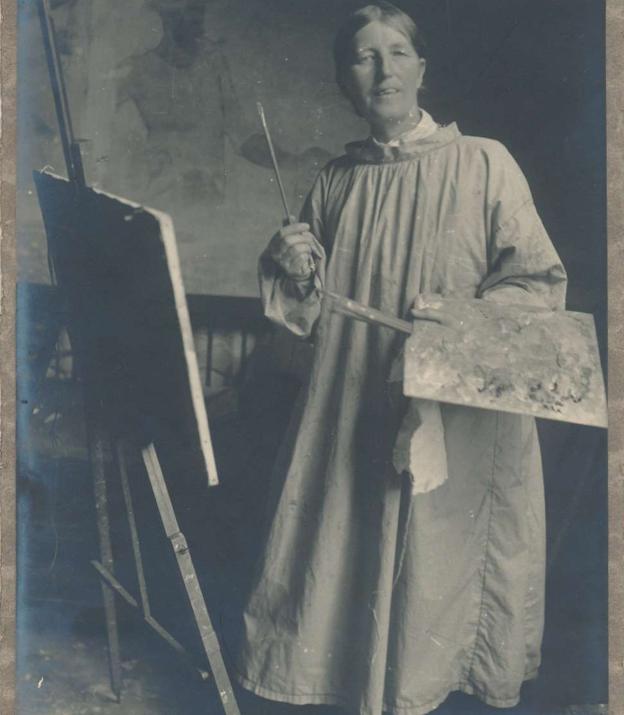 Skagens Kunstmuseers nye udstilling 15.10.2022 byder også på fotos af maleren i arbejdstøjet. <i>Foto: Skagens Kunstmuseer</i>