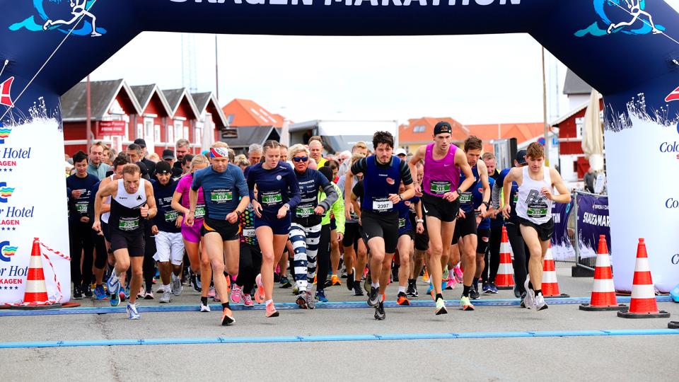 Så er starten gået til Skagen Marathon 2022 <i>Foto: Vibe Maria Dahl Andersen</i>