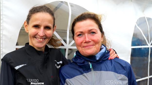Det er marathonløb nummer 182 for Pia Marcussen og nummer 81 for Henriette Hansen <i>Foto: Vibe Maria Dahl Andersen</i>