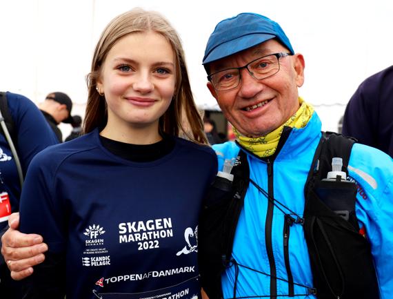 Alfs barnebarn Mia på 13 år var med til Skagen Marathon for første gang som 3-årig. I år løber hun 5 kilometer.