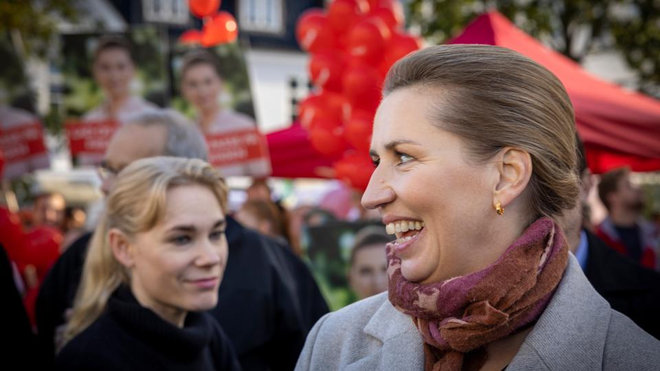 Mette Frederiksen åbnede valgkampen på Nytorv i Aalborg. <i>Foto: Kim Dahl Hansen</i>