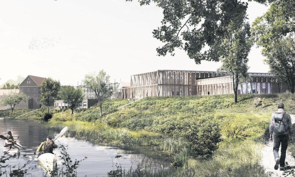 Loop Architects skitse til det ud- og ombyggede Energimuseum ved Tange Sø. Loop Architects skitse til det ud- og ombyggede Energimuseum ved Tange Sø.