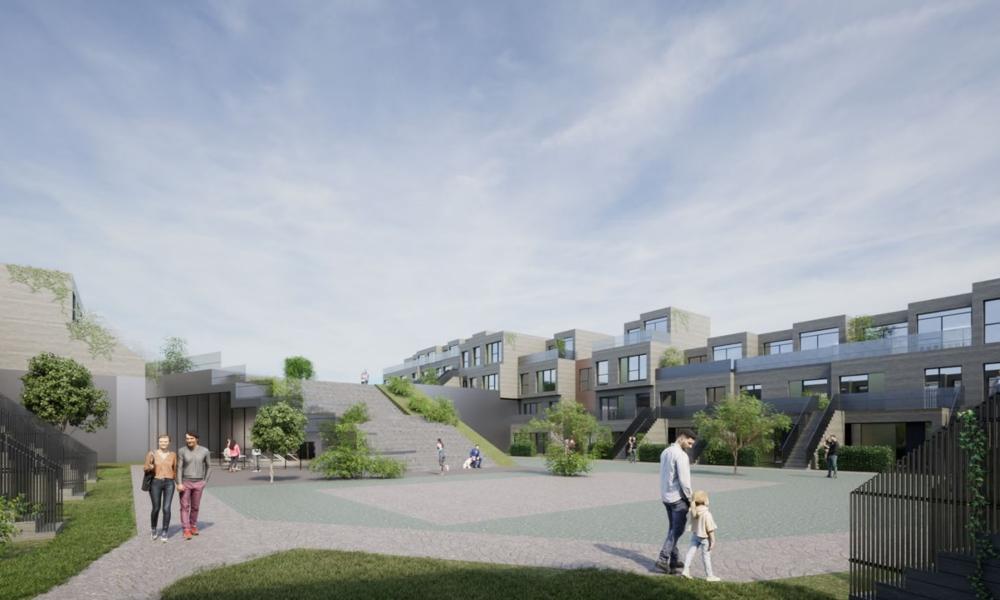 Ombygningen af det nye Svendborg Bycenter får en tagterrasse i tre niveauer, som bliver tilgængelig for offentligheden. Ombygningen af det nye Svendborg Bycenter får en tagterrasse i tre niveauer, som bliver tilgængelig for offentligheden.