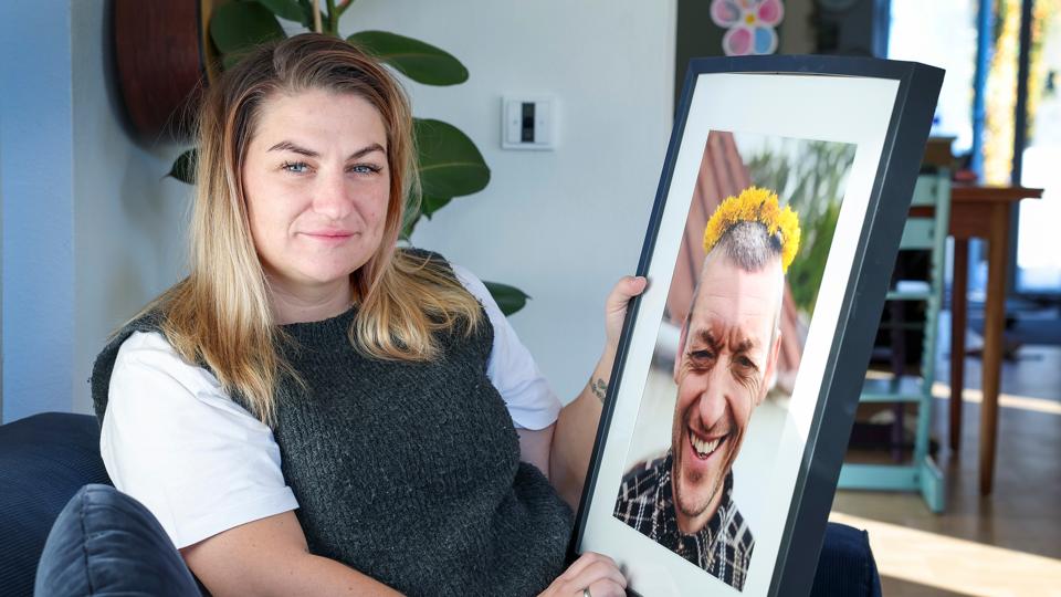 Ida Knudsen mistede sin mand, Bjørn, efter et ubamhjertigt leukæmi-forløb. <i>Foto: Bente Poder</i>