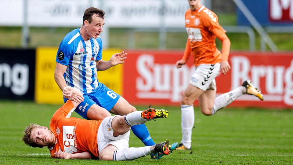 Jeppe Svenningsen glæder sig til mødet med FCK, som han kalder den største kamp i karrieren. <i>Arkivfoto: Torben Hansen</i>