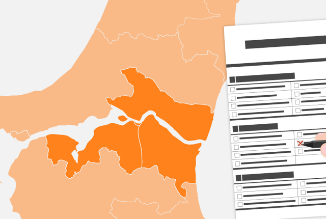 Se valgresultater for de tre kredse i Aalborg Kommune.