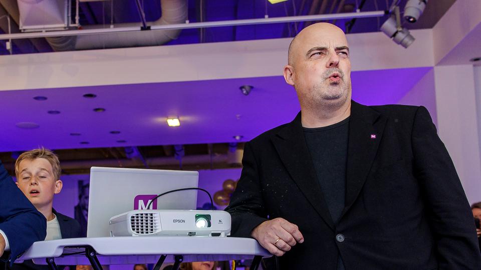 Valgfest for moderaterne i Shoppen i City Syd. Kristian Klarskov Aalborg d. 01.11 2022 <i>Foto: Torben Hansen</i>