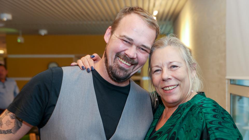 Kristian Bøgsted og Lise Bech til valgfest på DR Nordjylland. <i>Foto: Bente Poder</i>