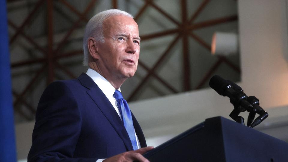 Præsident Biden talte onsdag om det amerikanske demokratis udfordringer i forbindelse med angrebet på Paul Pelosi - og op til midtvejsvalget 8. november. <i>Leah Millis/Reuters</i>