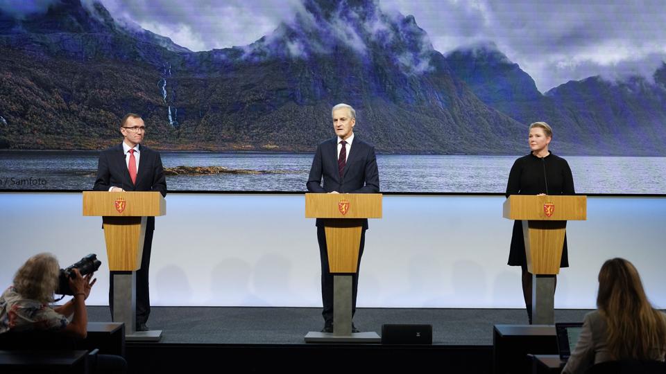 Den norske regering fortalte torsdag om Norges nye klimaambitioner. <i>Ole Berg-Rusten/Ritzau Scanpix</i>