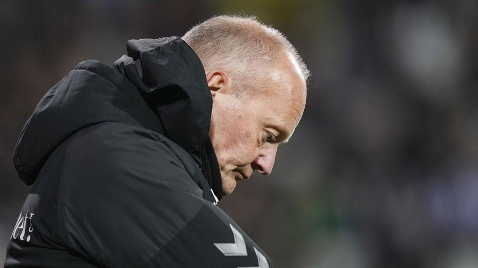 Niels Frederiksen kigger stadig op mod Superligaens top-6, som sagtens kan nås endnu, hvis det står til Brøndby-træneren. <i>Claus Fisker/Ritzau Scanpix</i>