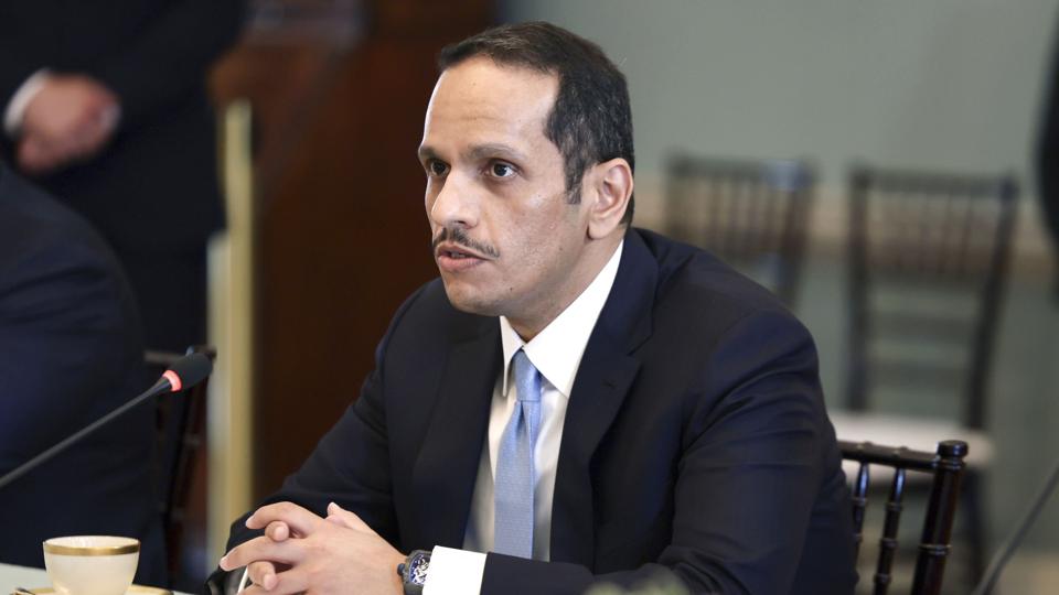 Qatars udenrigsminister Sheikh Mohammed bin Abdulrahman Al Thani ser dobbeltmoral hos ministre i Tysklands regering. (Arkivfoto). <i>Evelyn Hockstein/Ritzau Scanpix</i>